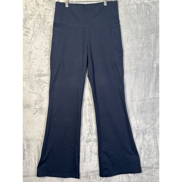 Jockey Navy Flare Leg Leggings with Pockets Size Large - Picture 1 of 9